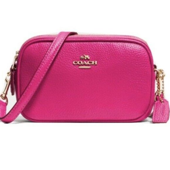 Coach Handbags - Coach Mini Crossbody Pouch in Light Pink/Ruby
